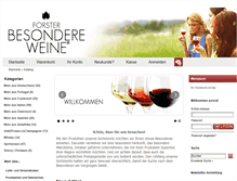 Tablet Screenshot of besondere-weine.com